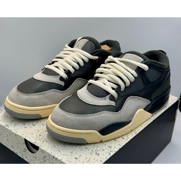 Nike Air Jordan 4 RM AJ4 Iron Grey Chambray Dark Grey FQ7939-002 Sz 12 # 437 - Picture 1 of 8